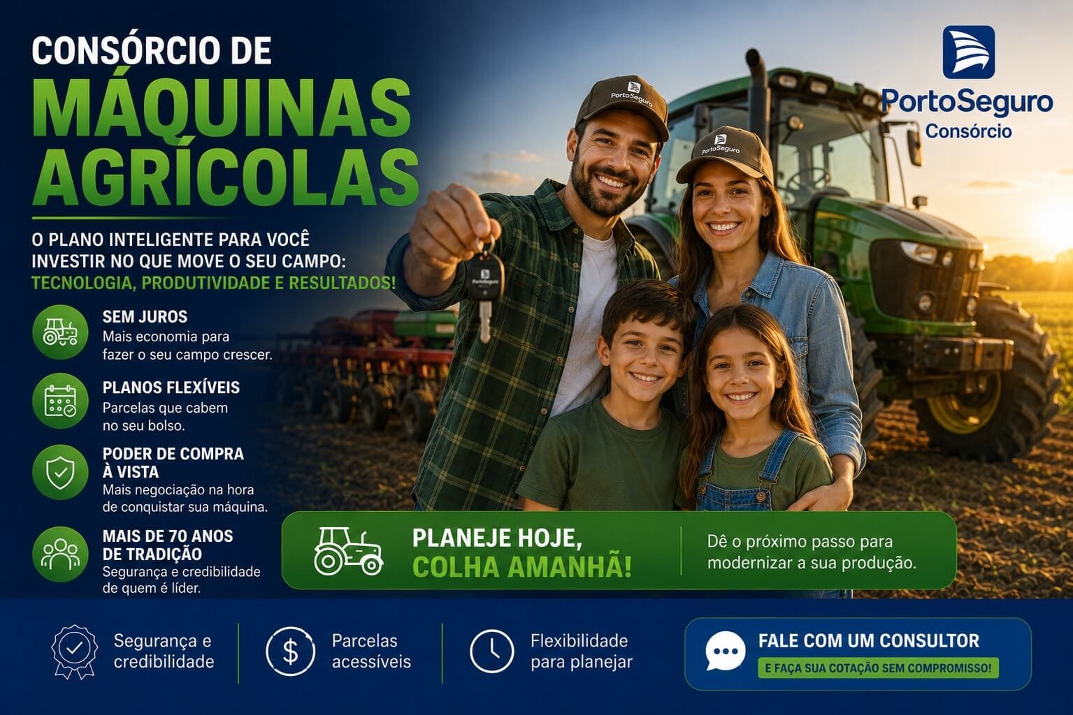 Consórcio de Máquinas Agrícolas Pouso Seguro Consórcio de Caminhão e Máquinas